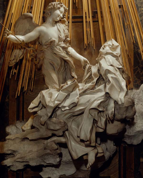 Gian Lorenzo Bernini, Estasi di santa Teresa (1647-1652), marmo. Roma, Santa Maria della Vittoria, cappella Cornaro